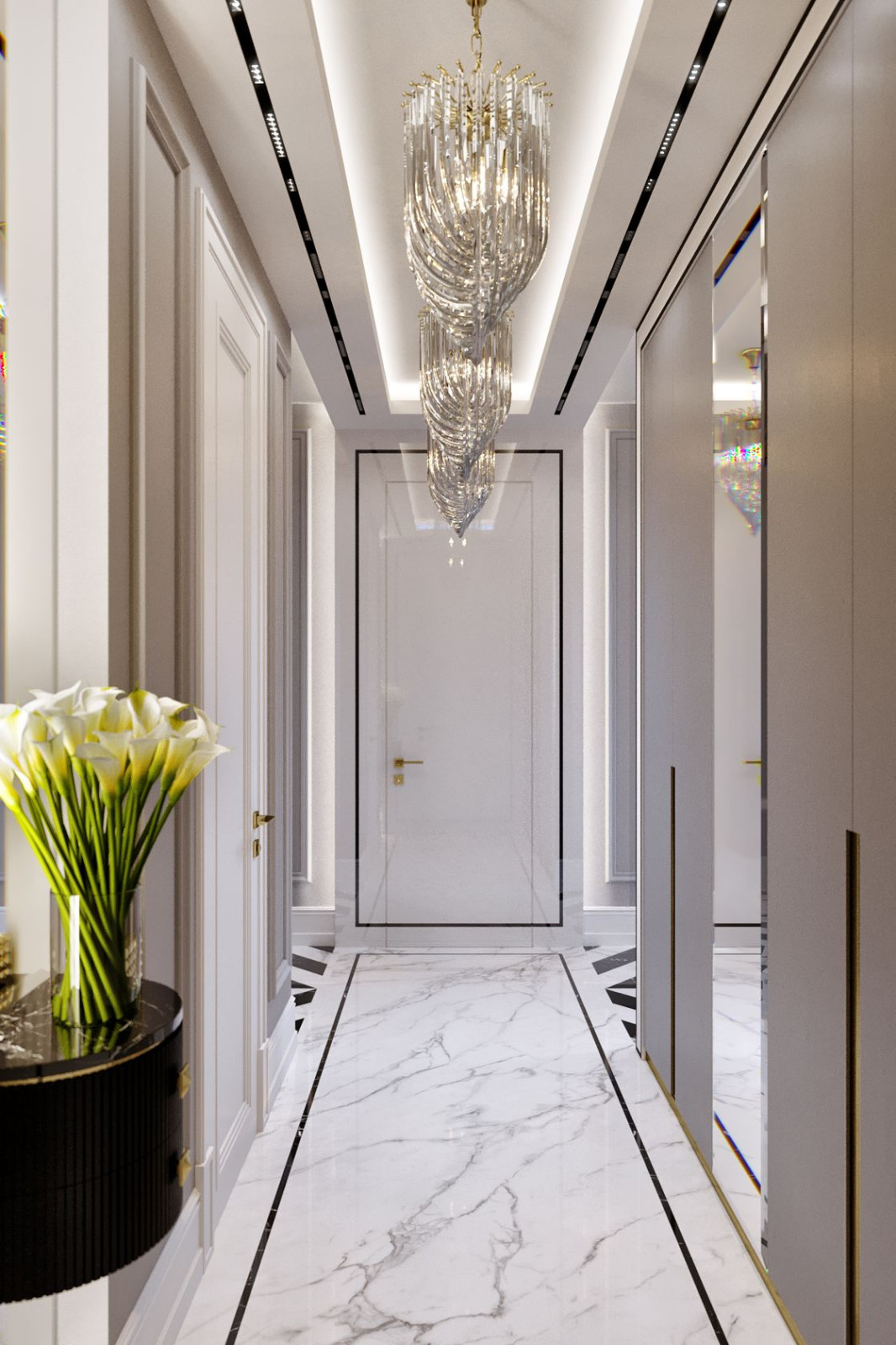 Обложка проекта: Квартира 89,8 м² в ЖК Сити Парк: смесь классики, современности и ар-деко