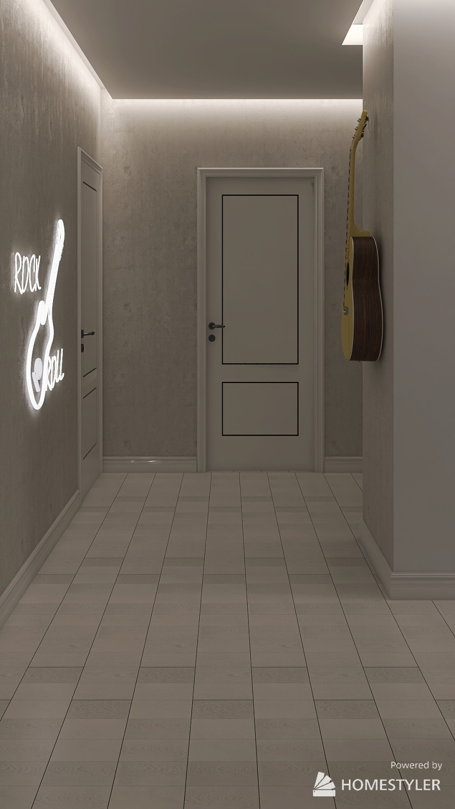 Обложка проекта: 2х комнатная квартира в холодных оттенказ