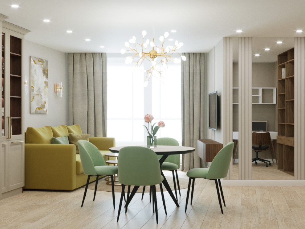 Дизайн проект кухни-гостиной и санузлов в г.Екатеринбург