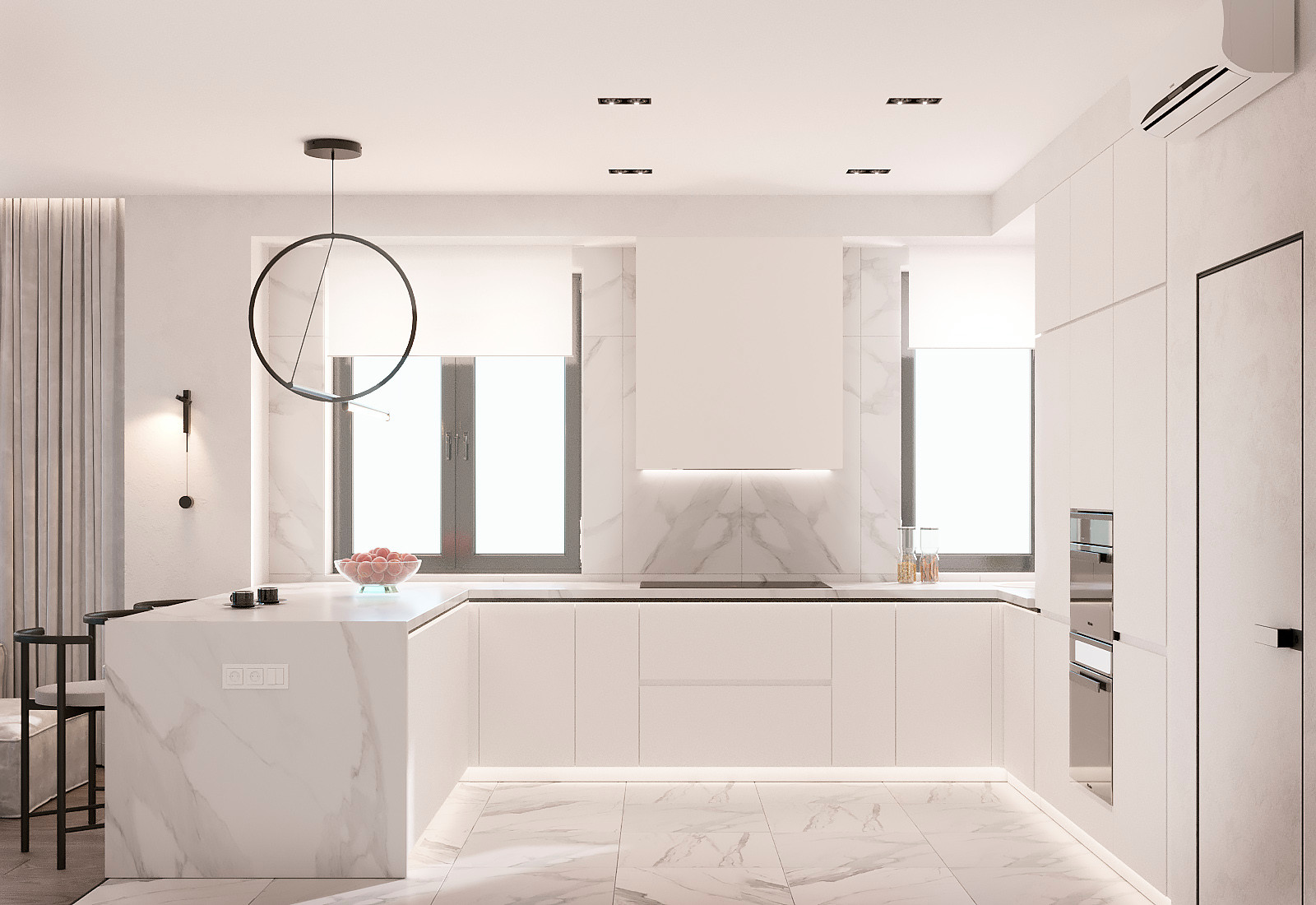 Свнетлый минималистичный интерьер