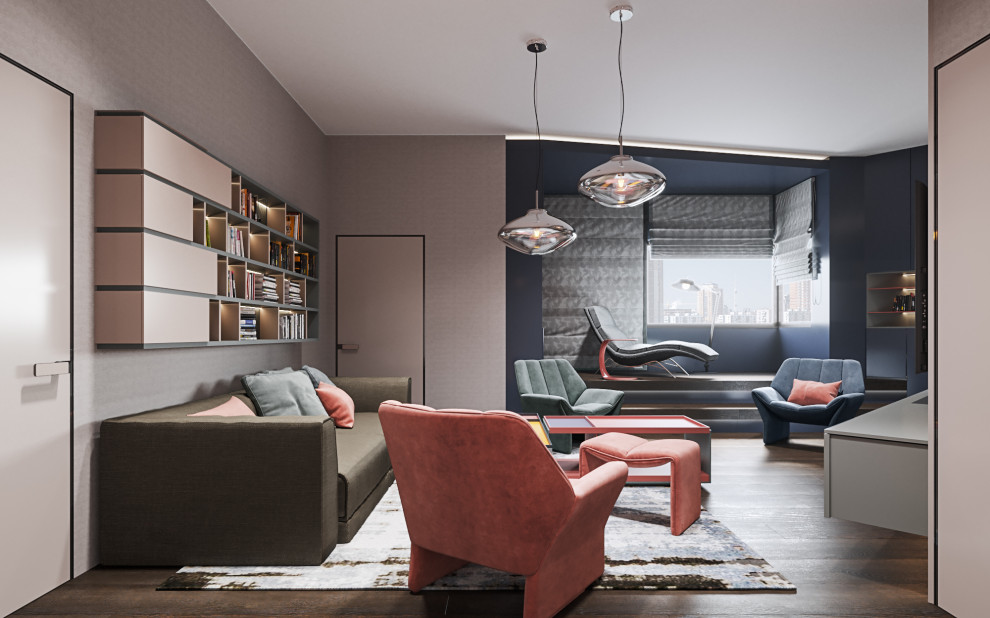 Студия в современном стиле в колониальных тонах