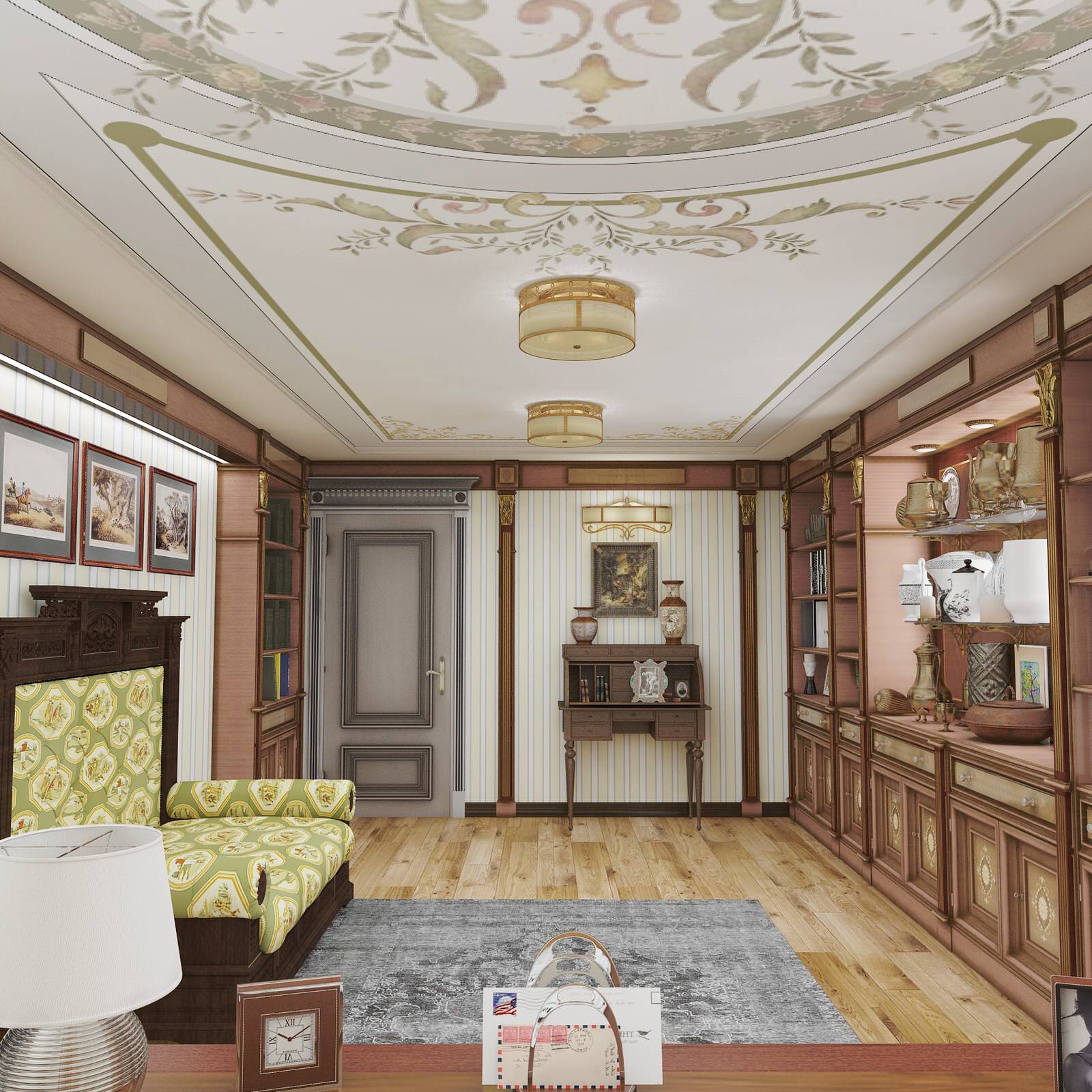 Проект. Интерьер подвала дома (70 м кв)