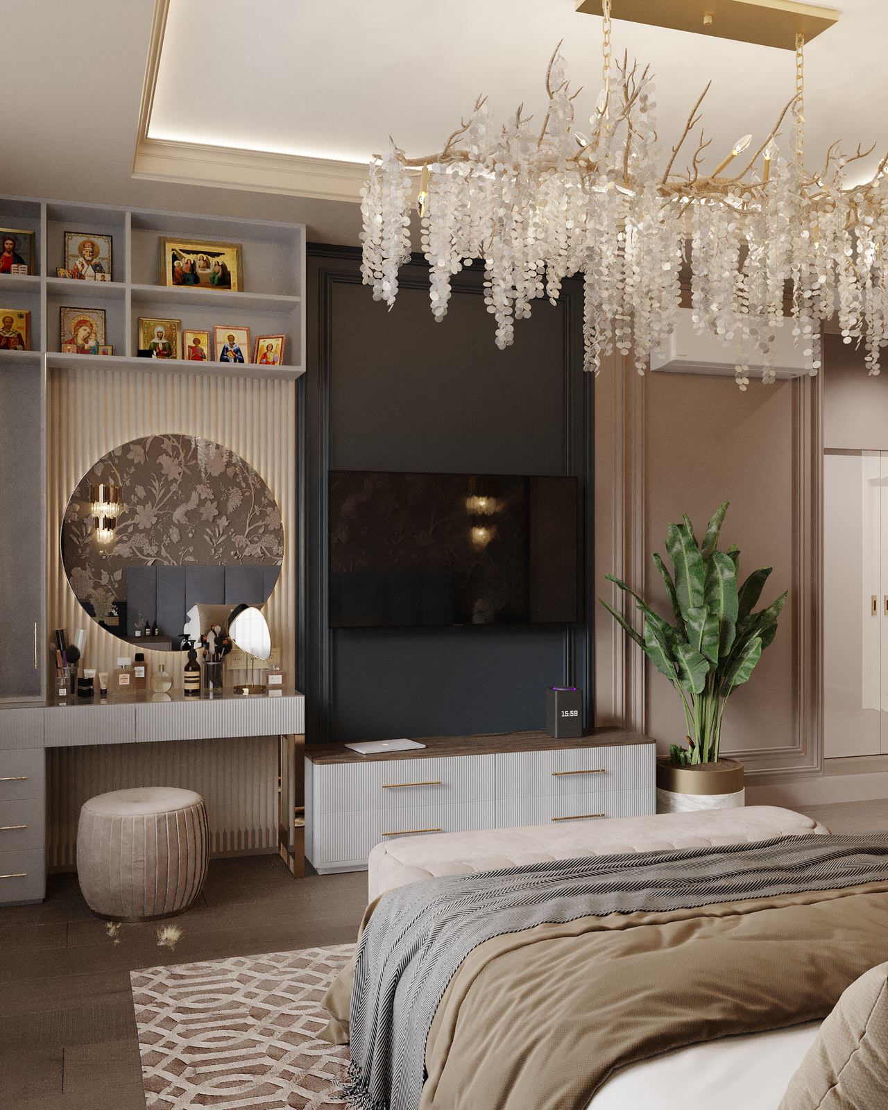 Современная четырехкомнатная квартира площадью 170 м²