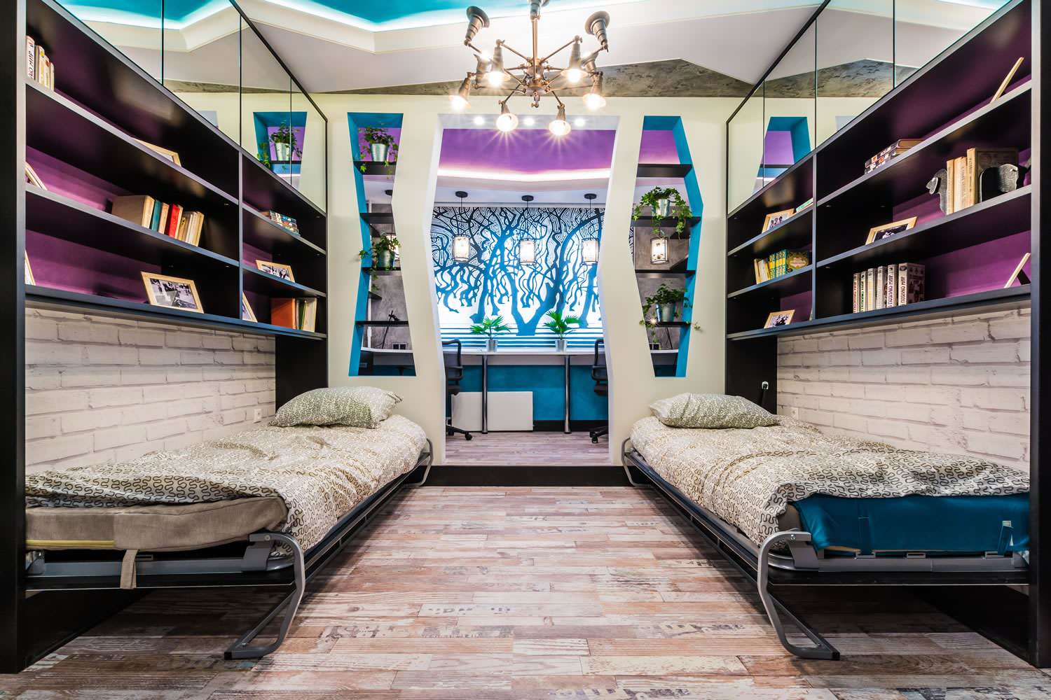 В проекте использован пробковый пол с фотопечатью из коллекции Loft http://www.c