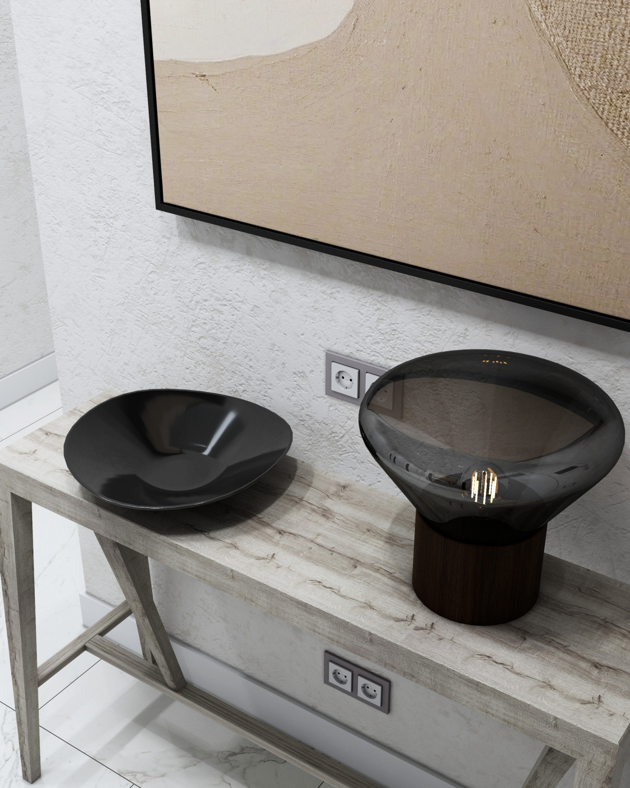 серебристая прихожая