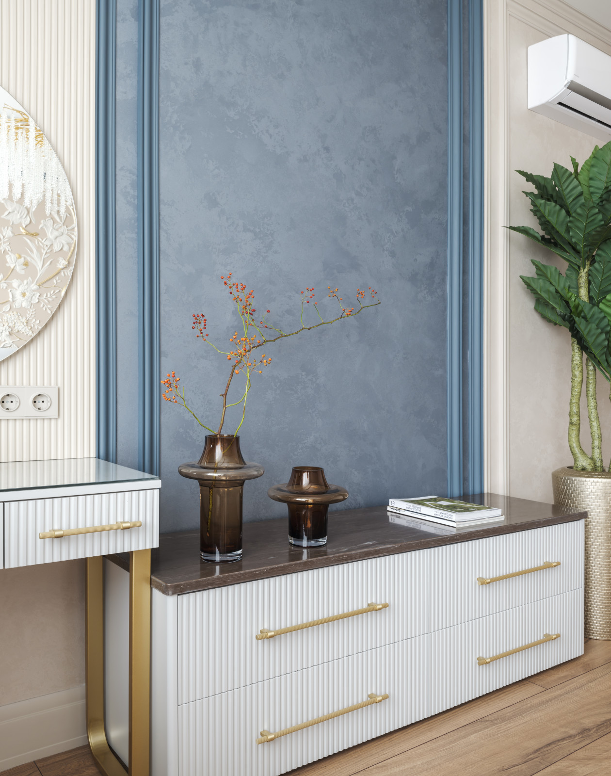 Реализация современной четырехкомнатной квартиры площадью 170 м²