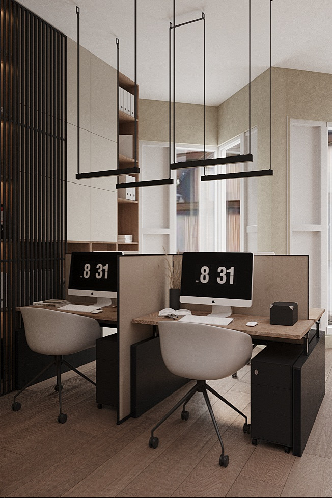 Природная органика для Кати Гордон: интерьер офиса в стиле ваби-саби