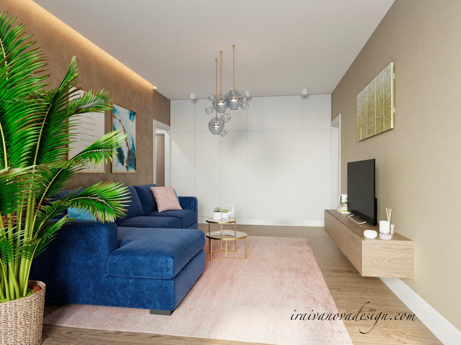 Интерьер с фактурами