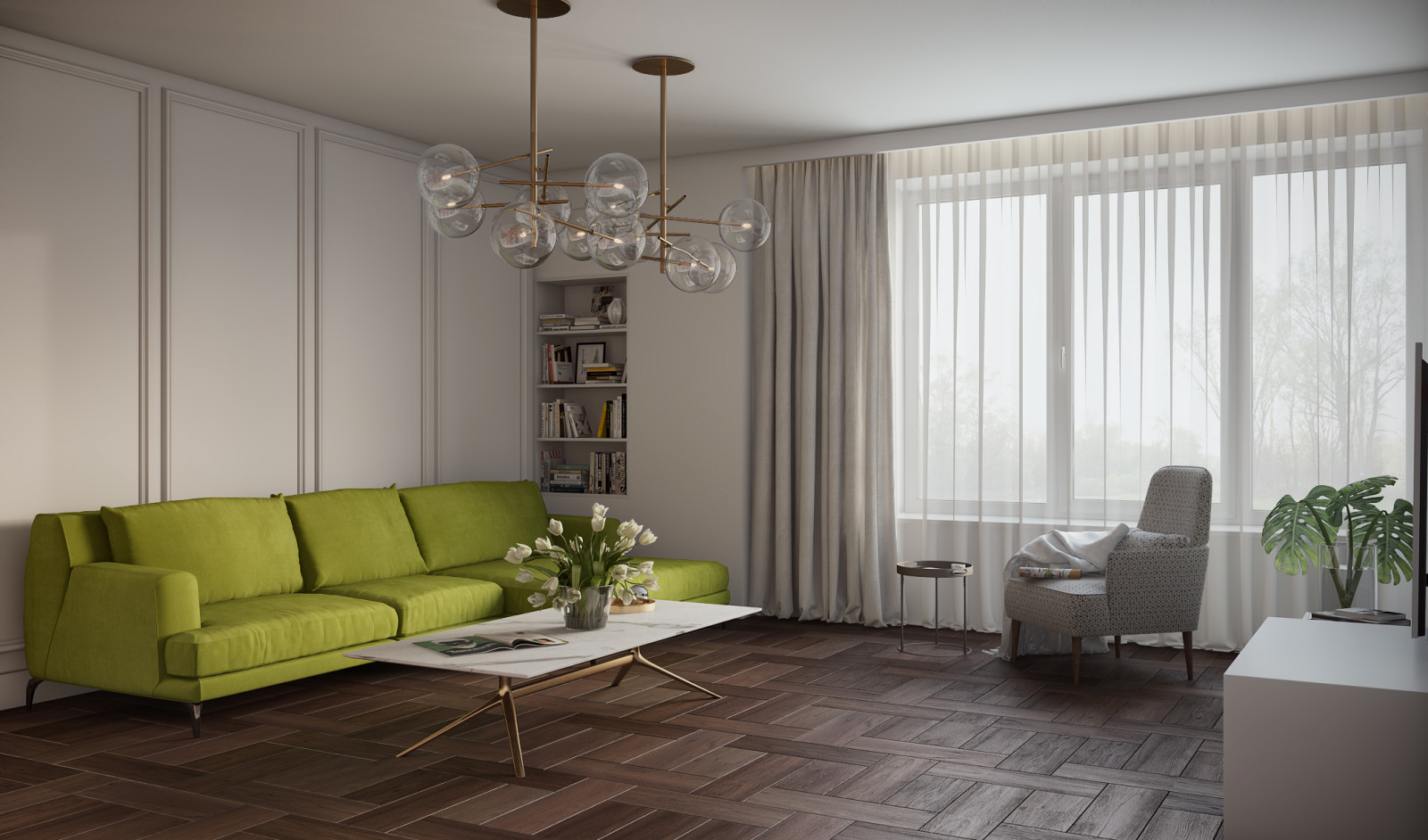 Интерьер в 160м2 ЖК Велтон парк