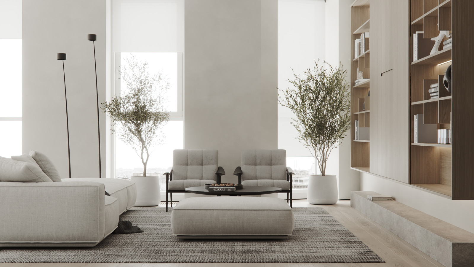 Квартира 144,8 m в стиле современный минимализм