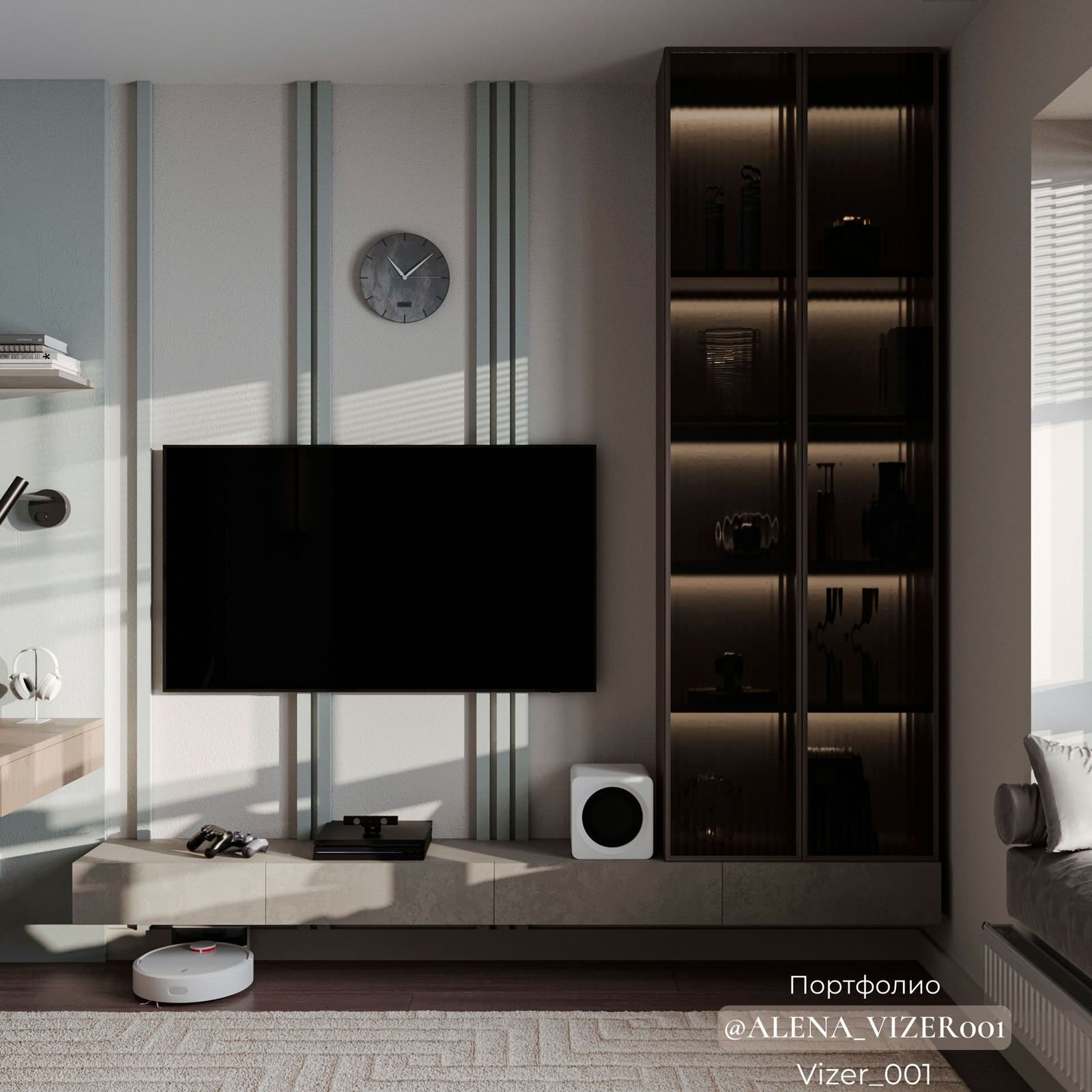 Визуализация кабинета для двоих