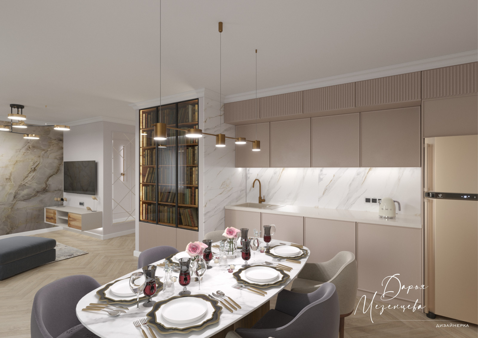 Трехкомнатная квартира-студия 82кв.м