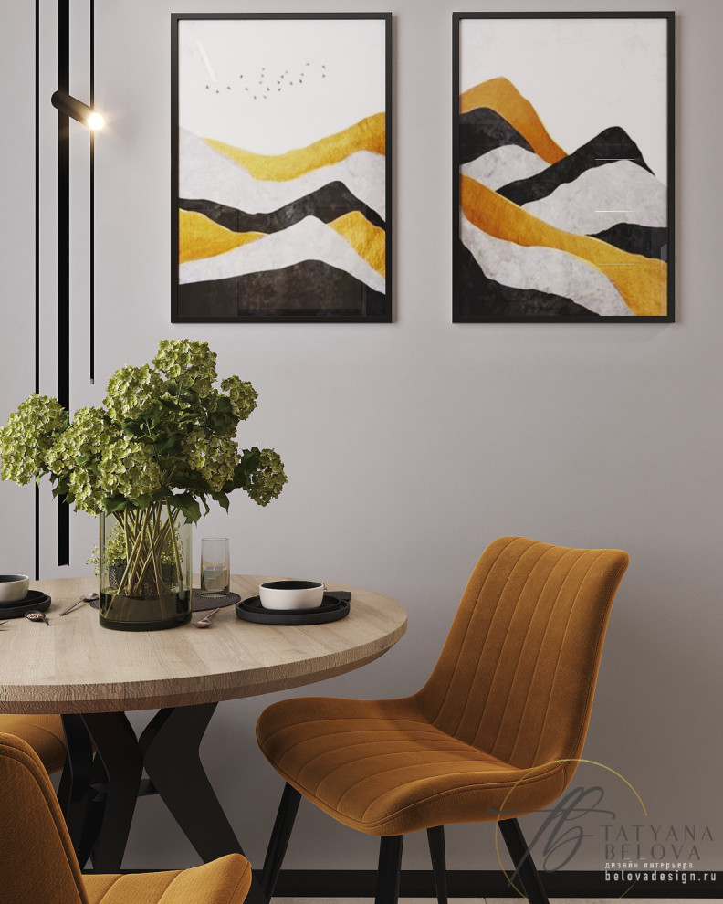 Современный стиль с элементами лофта, 80 м2