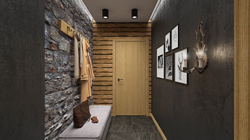коридор в стиле шале