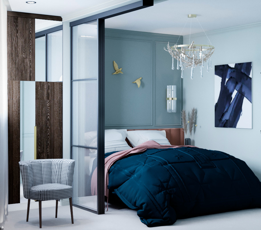 Буржуазная Эклектика в ЖК Крылья. 2к.кв. - 55 метров