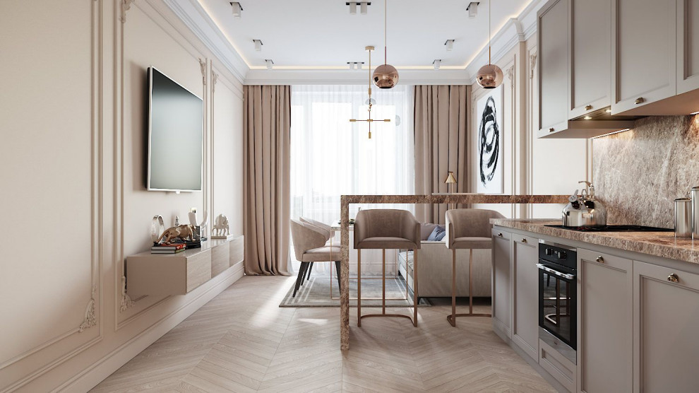 Современный интерьер в ЖК ''Сердце Столицы''