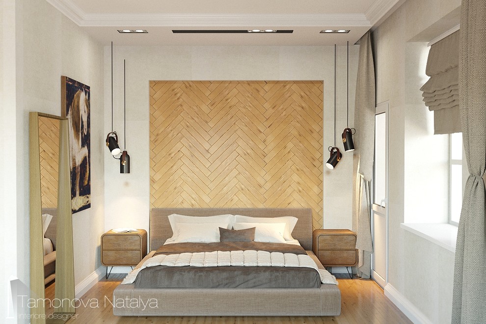 Спальня в скандинавскои стиле