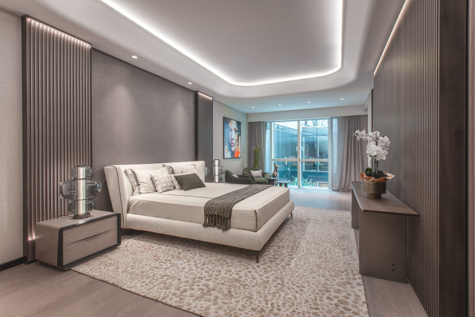 Fusion modern. Interior design of a villa in Monte-Carlo