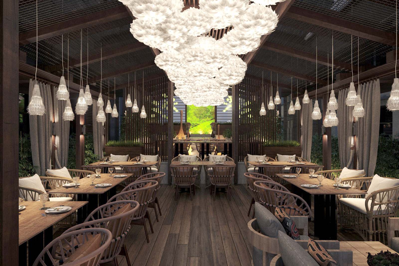 Веранда ресторана Fumisawa Sushi 2019