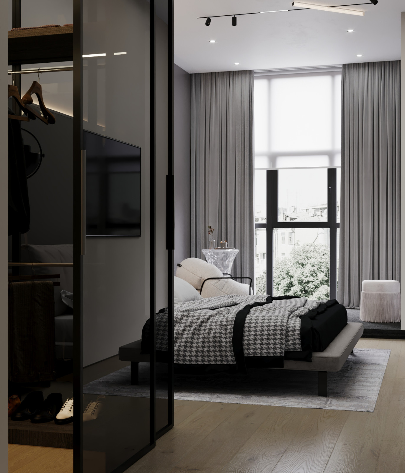 Квартира в серых тонах