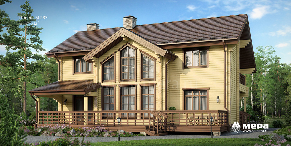 Современные дома из клееного бруса