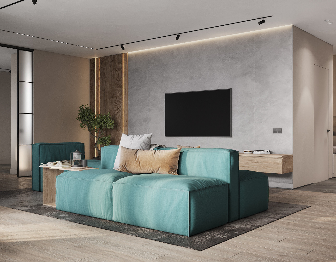 Гостиная минимализм.Ярославль.