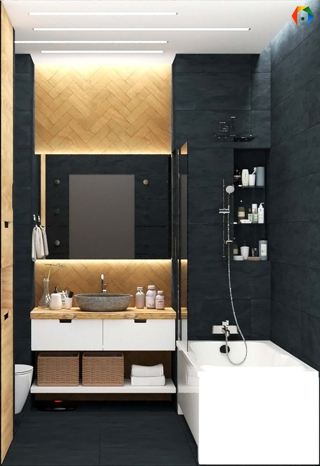 Волоколамское шоссе. Дизайн квартиры с объединенными кухней и гостиной