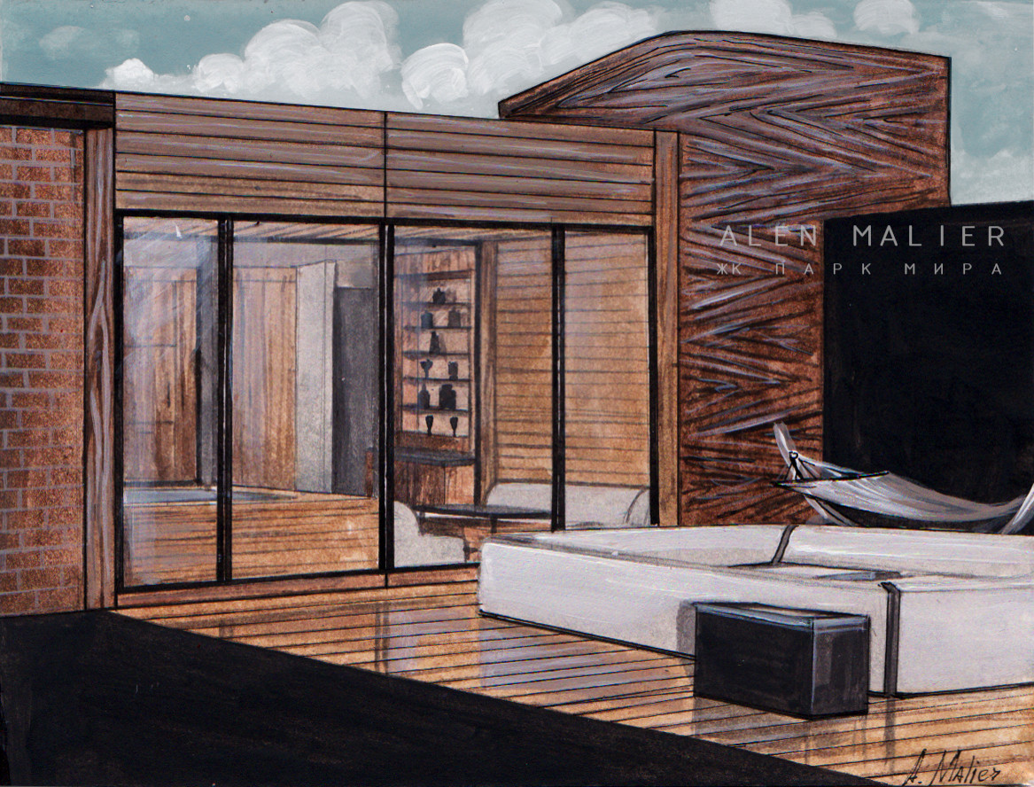 Обложка проекта: Интерьер в стиле яхты с QR-кодами лофт 86 м2 на 2 этажа