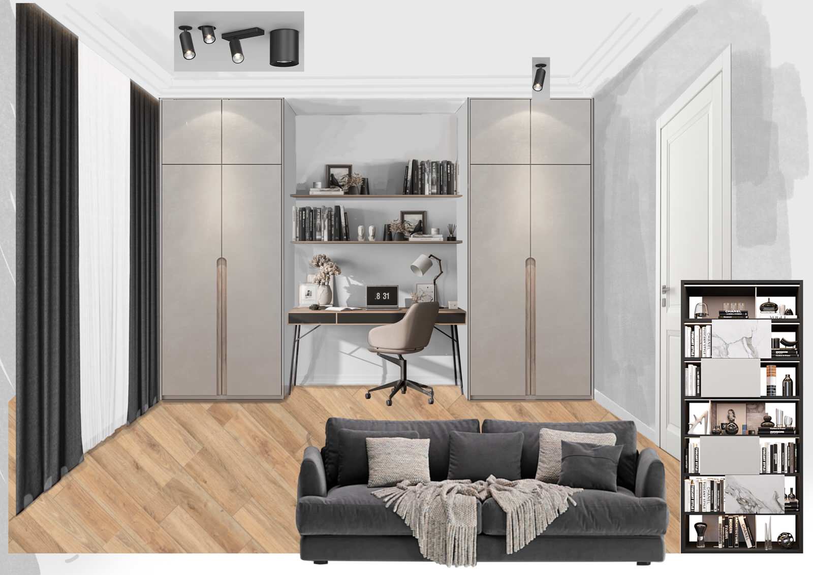 Смарт дизайн проект трёх комнатной квартиры