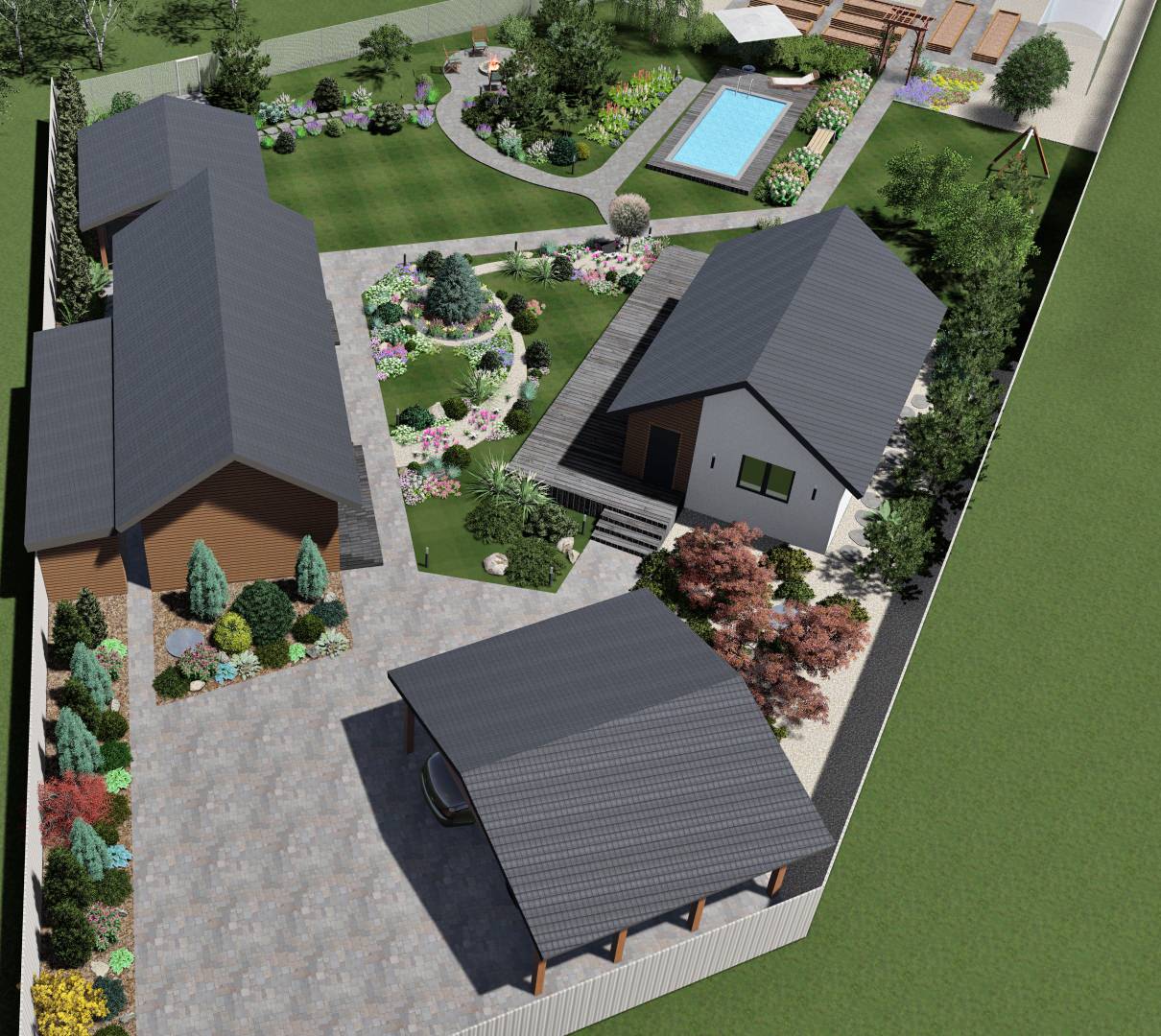 Ландшафт участка в д.Ключи