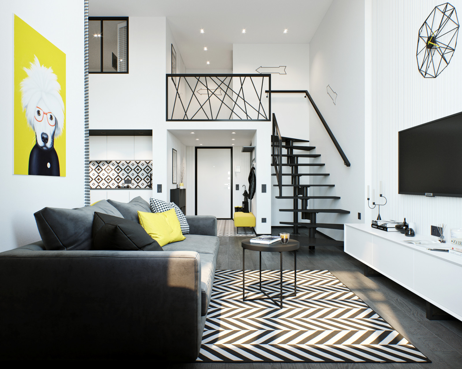 Антресольный этаж в квартире-студии