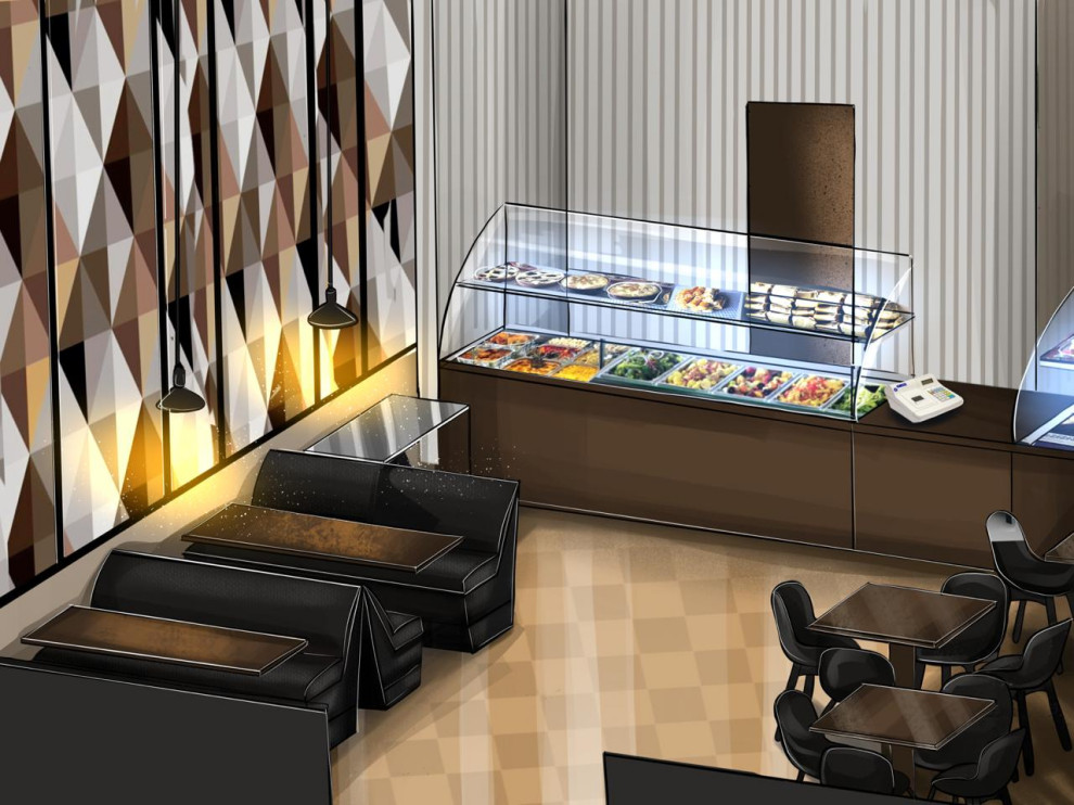 Обложка проекта: Быстрый эскиз-идея кафе и гастро-маркета