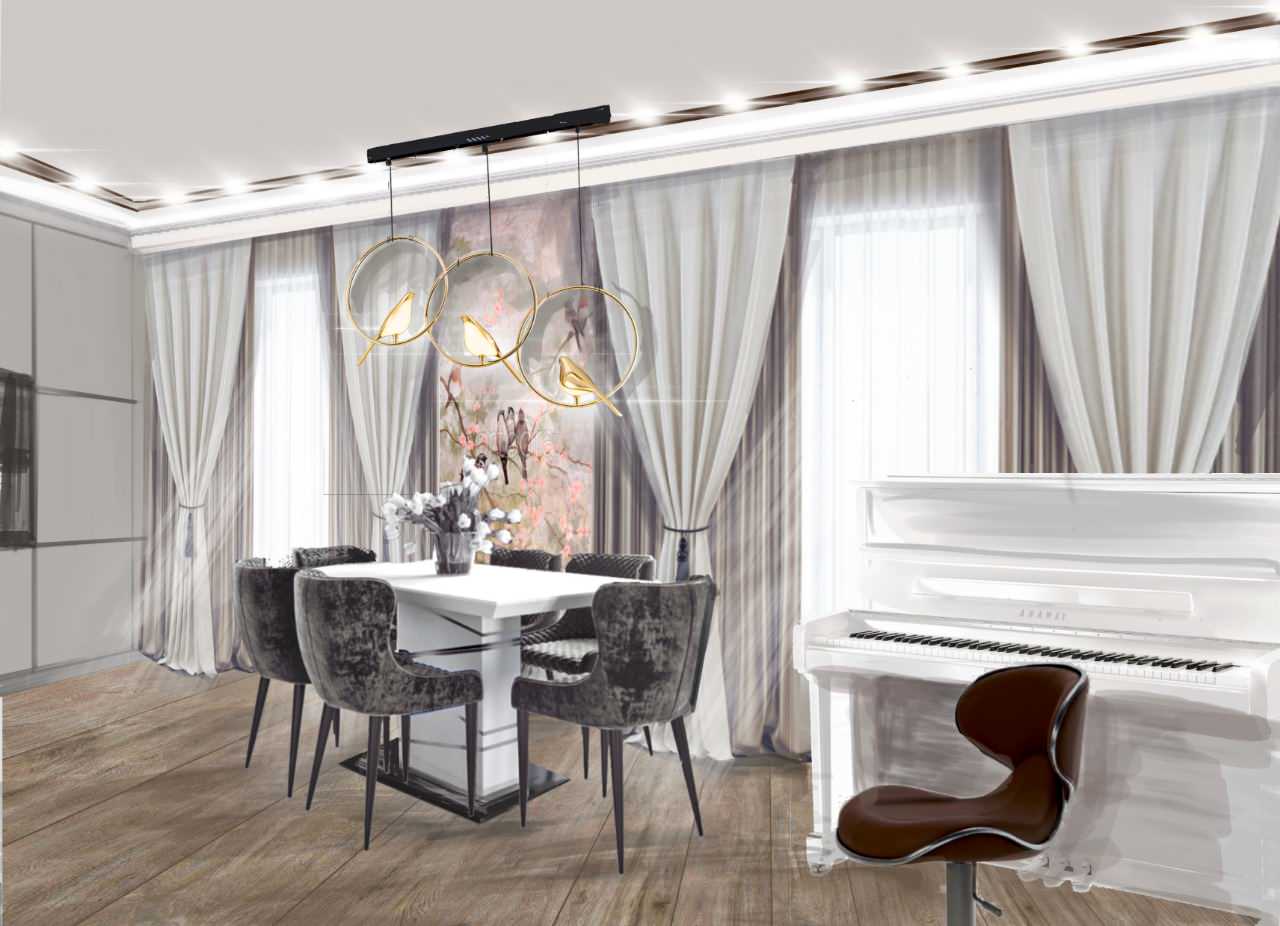 Обложка проекта: Жилое пространство в стиле фьюжн