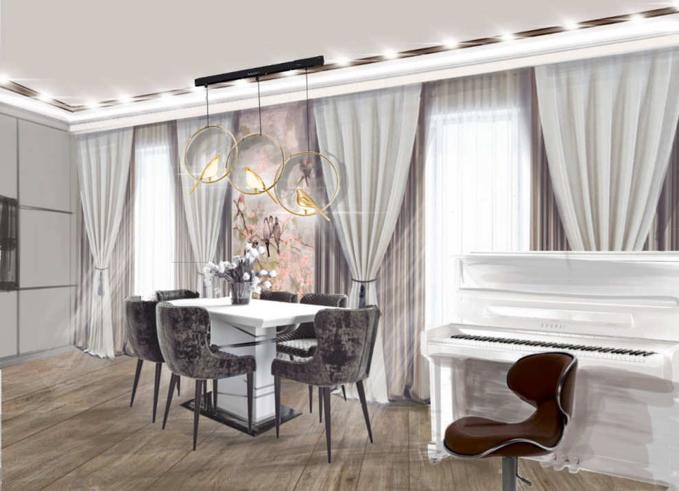 Обложка проекта: Жилое пространство в стиле фьюжн