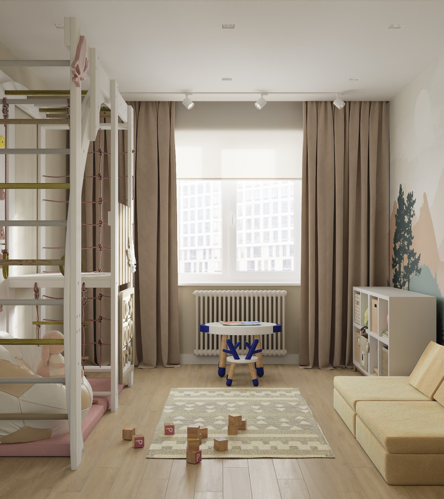 Современный таунхаус в теплой бежевой гамме