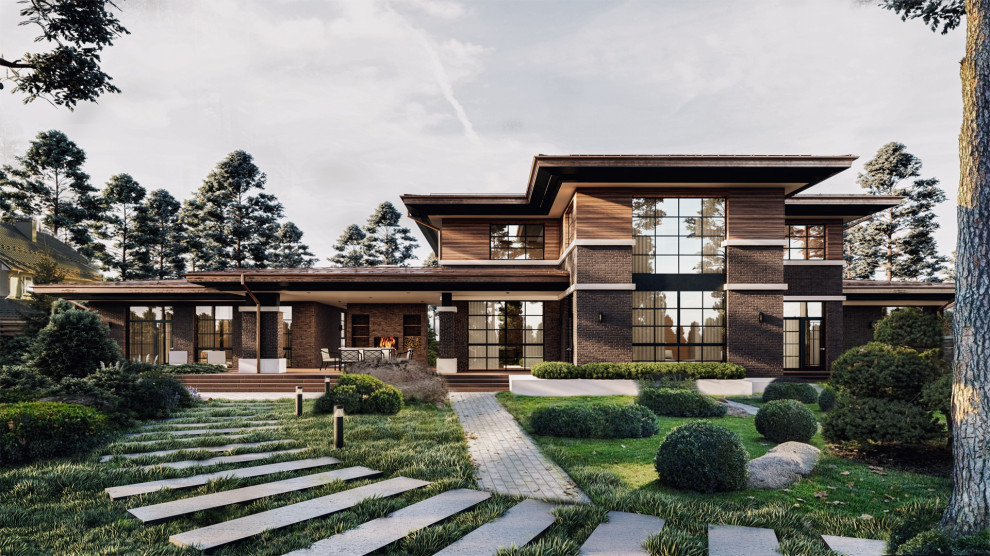 Обложка проекта: Дом в стиле Райта