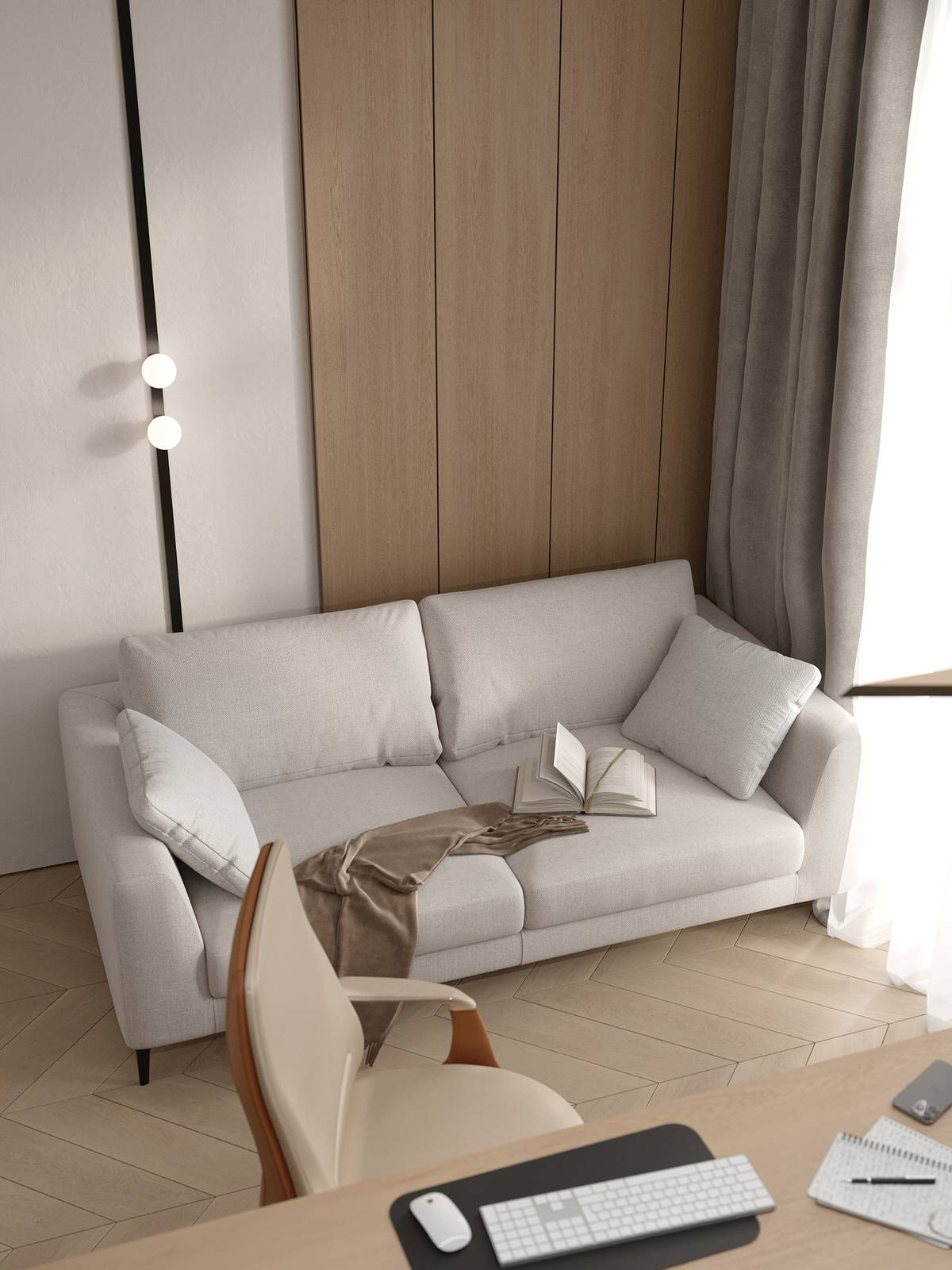 Проект 2-х уровневой квартире в эко-стиле.