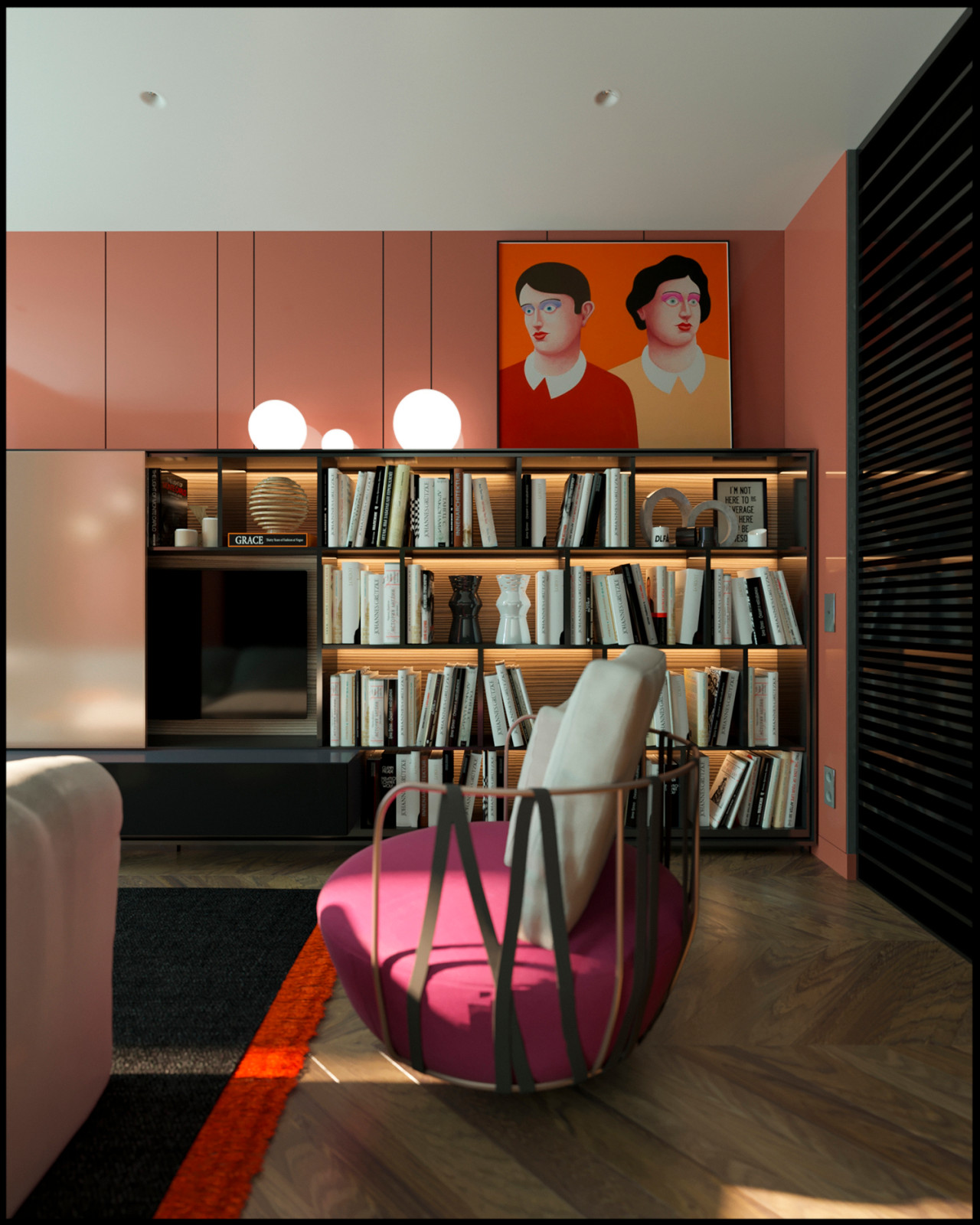 Дизайн тв зоны в интерьере квартиры в ЖК "ЗИЛАРТ"