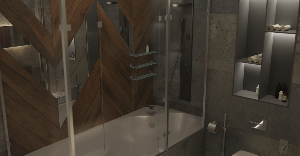 Обложка проекта: Санузел для пары в стиле лофт.