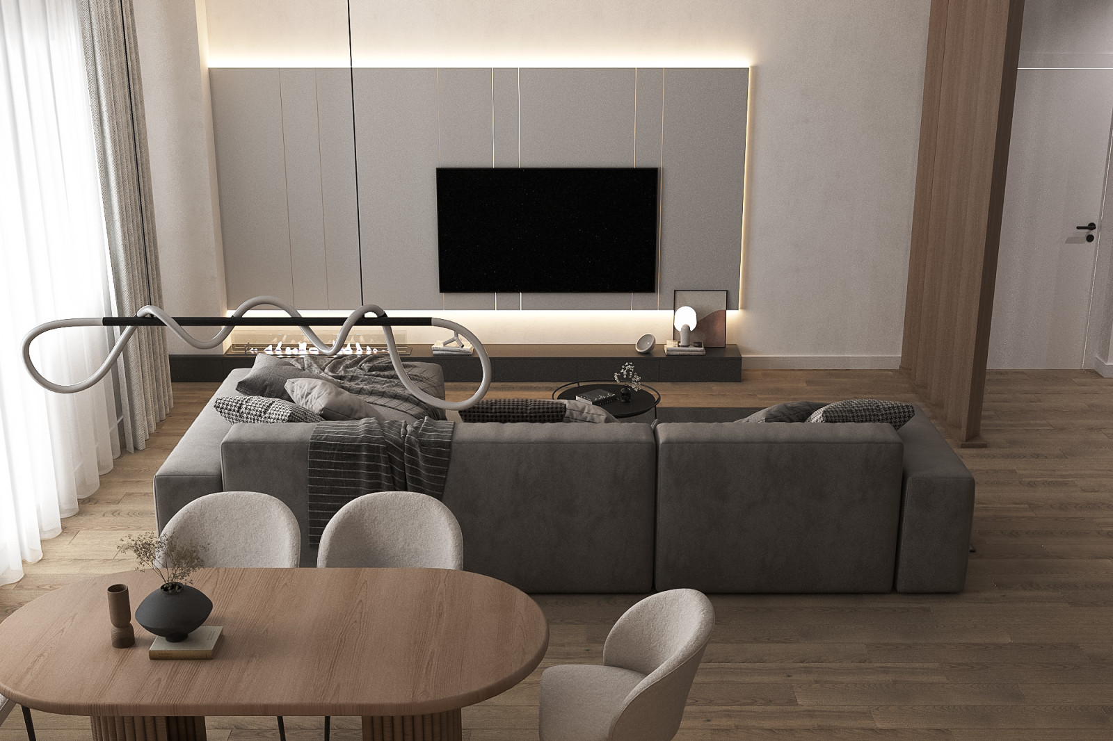 Квартира 100м2 в современном стиле