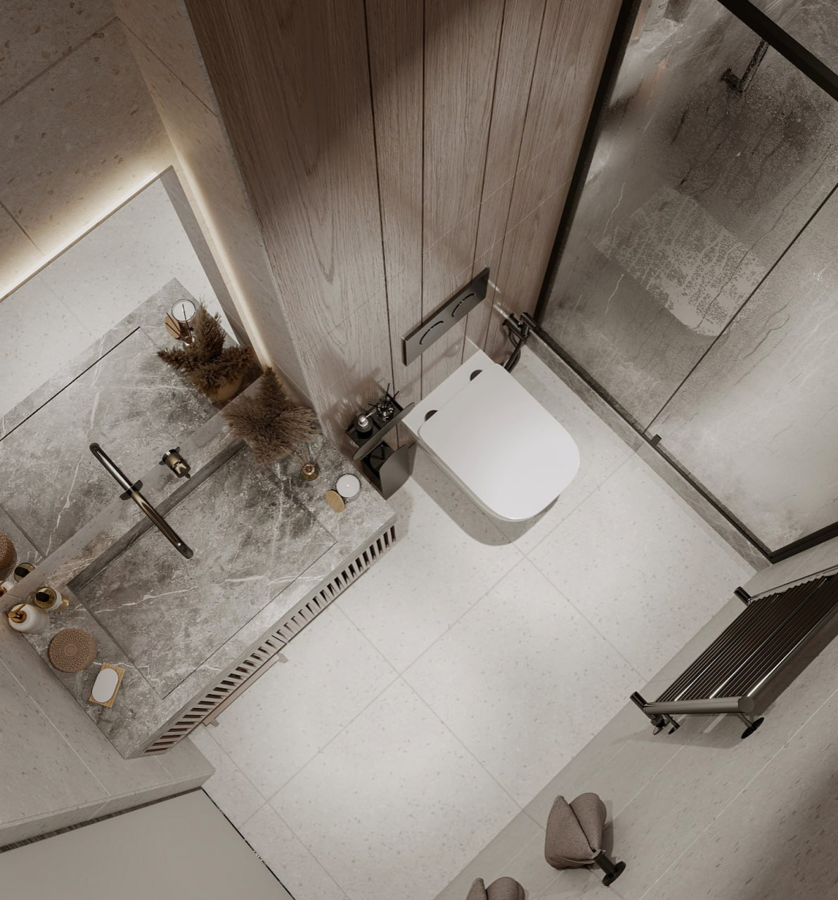 Дизайн-проект трехкомнатной квартиры в современном стиле