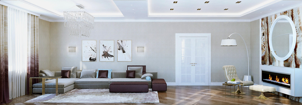 Living room with fireplace 43,4 m2