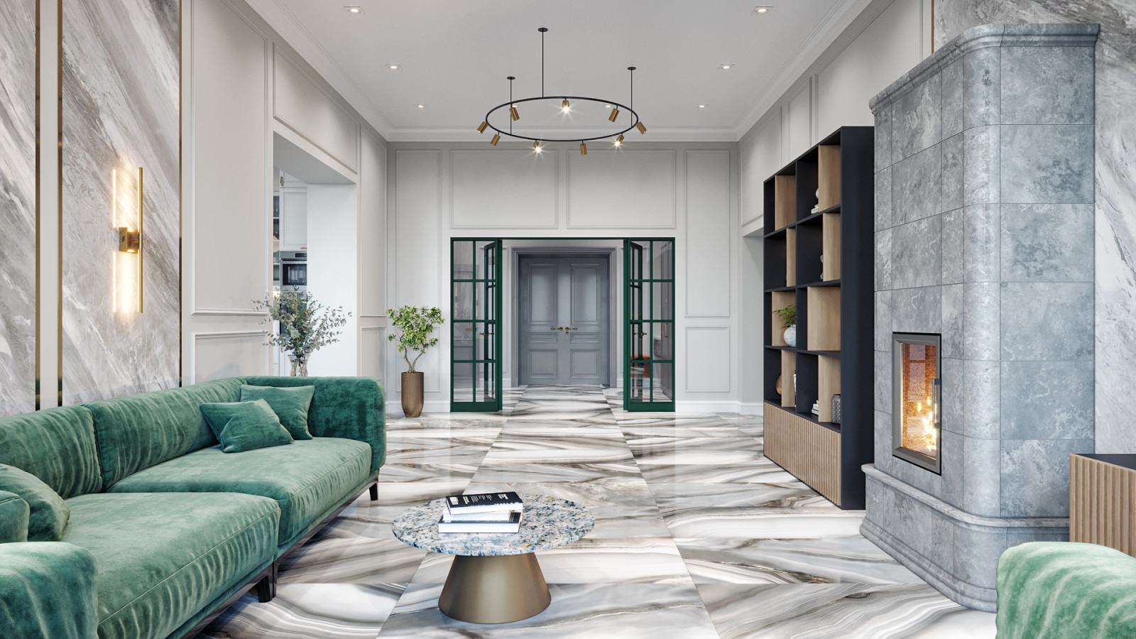 Дом  с яркими акцентами 120м