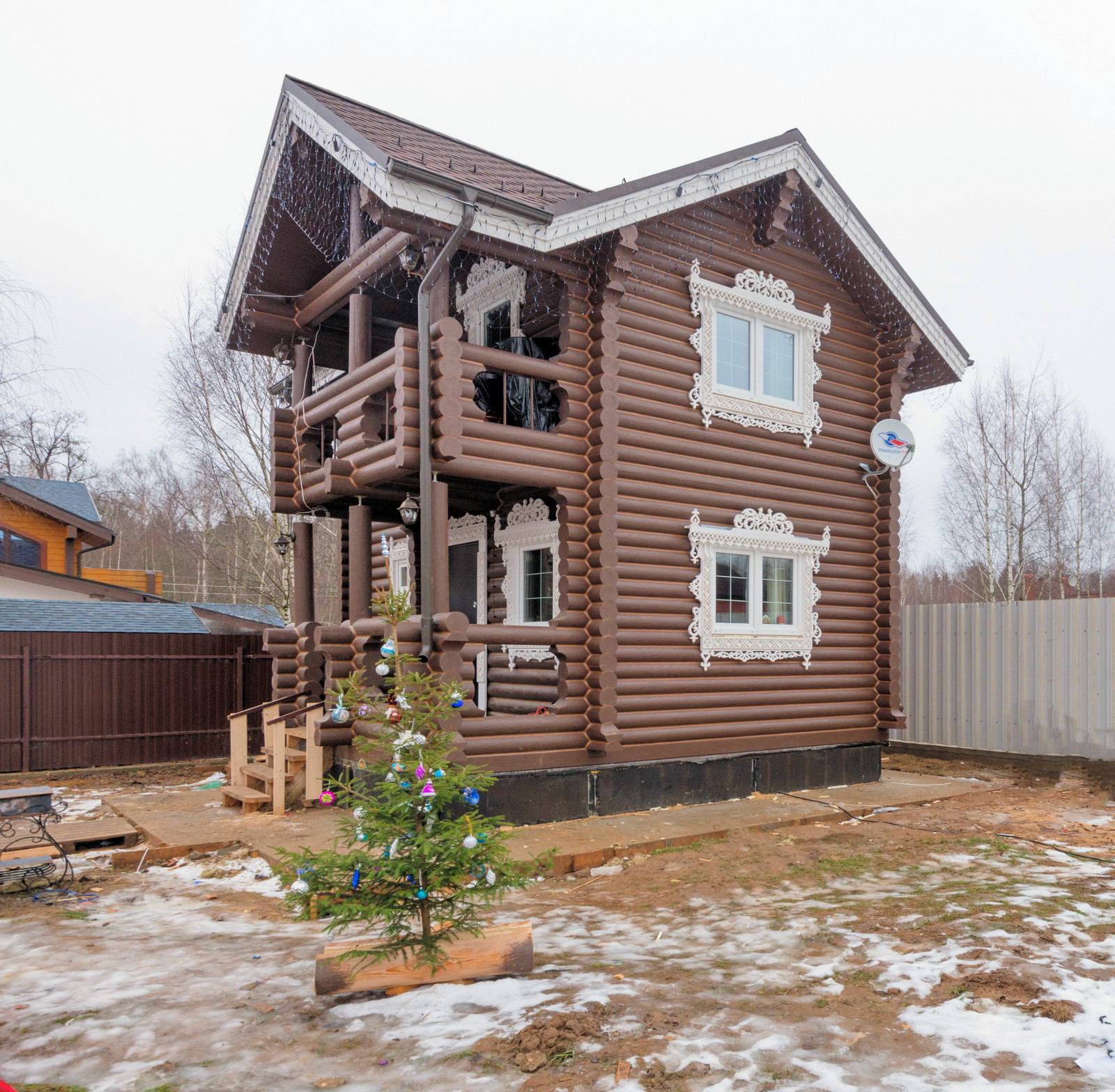 Обложка проекта: Баня из оцилидрованного бревна "Супонево"