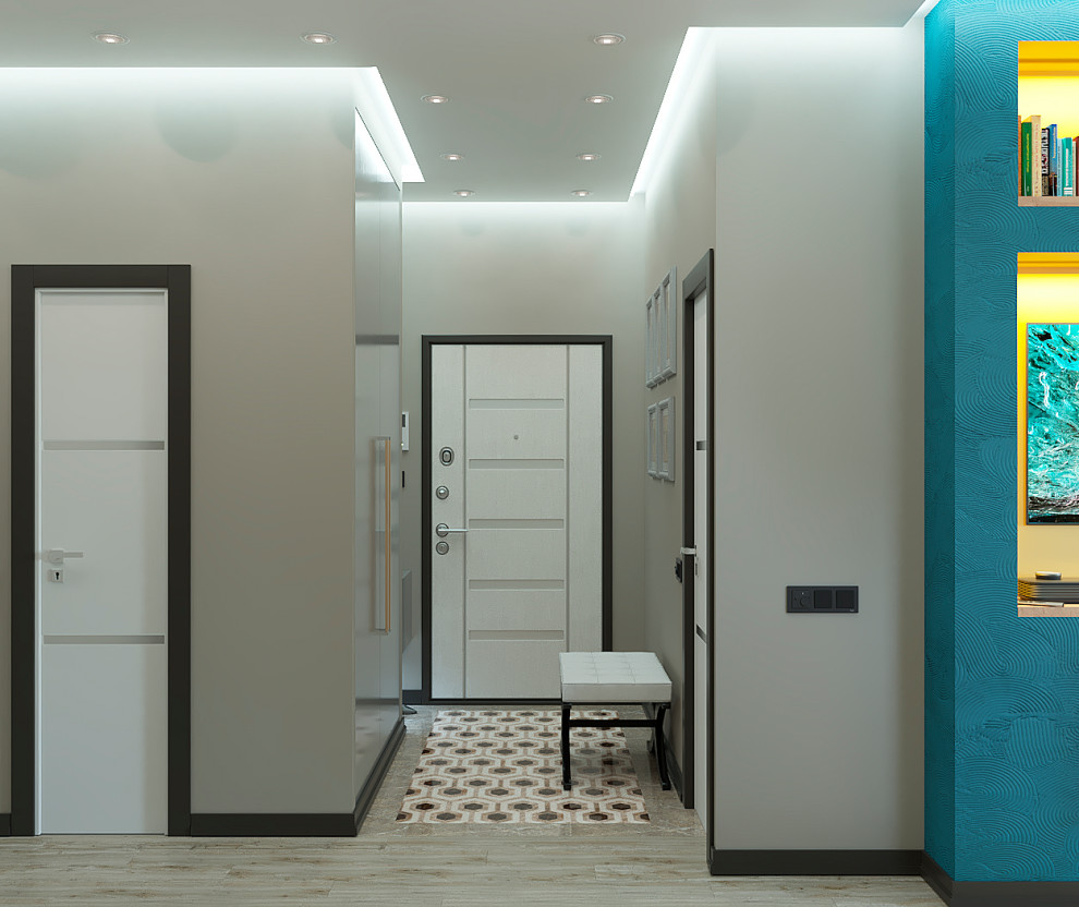 Яркая сочность. Трехкомнатная квартира на Озерной