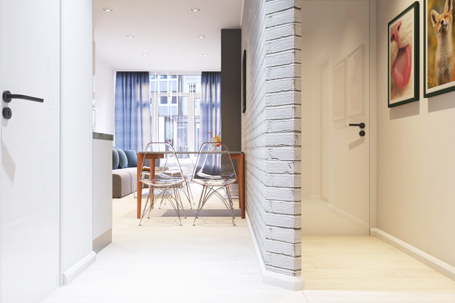 Дизайн интерьера однокомнатной квартиры для сдачи в аренду. Краснодар