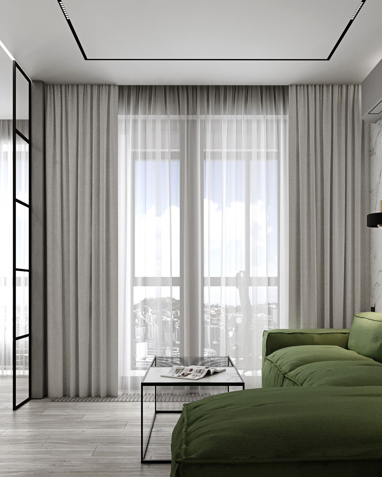 Дизайн Стильной Двухкомнатной Квартиры 74 м2 в жк Время в Москве