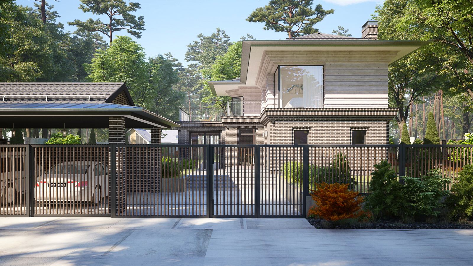 Обложка проекта: Дом в коттеджном посёлке Краснодара для 4 человек