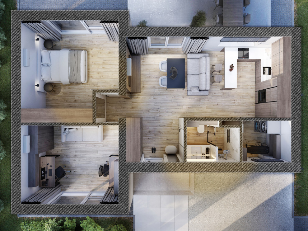 Обложка проекта: Интерьер дома 70 кв.м.