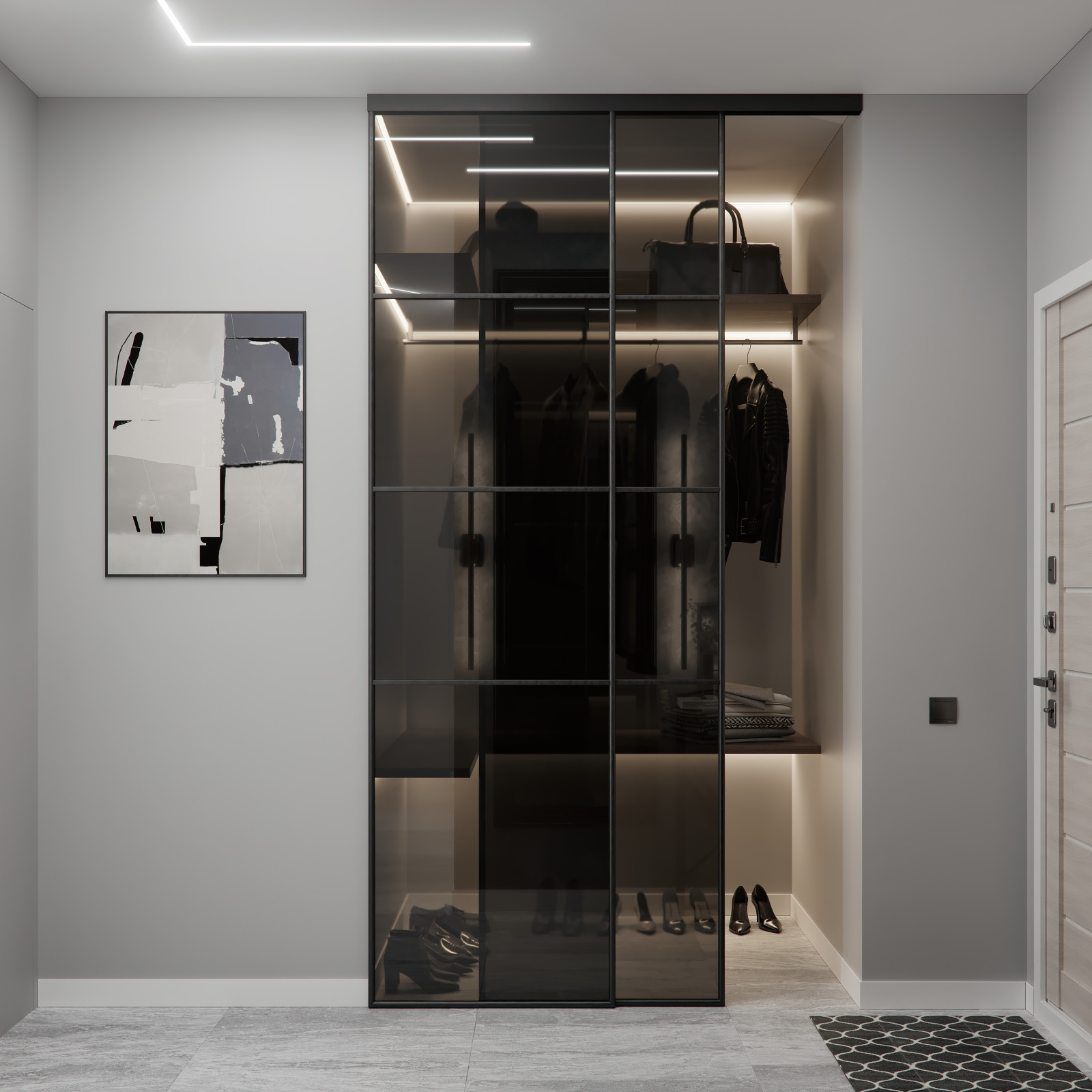 Дизайн интерьера в серых тонах